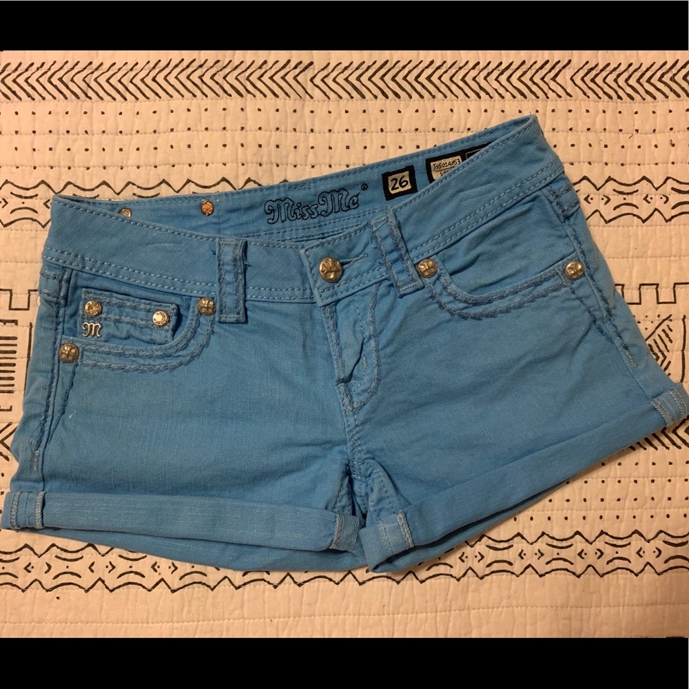 Miss Me blue shorts